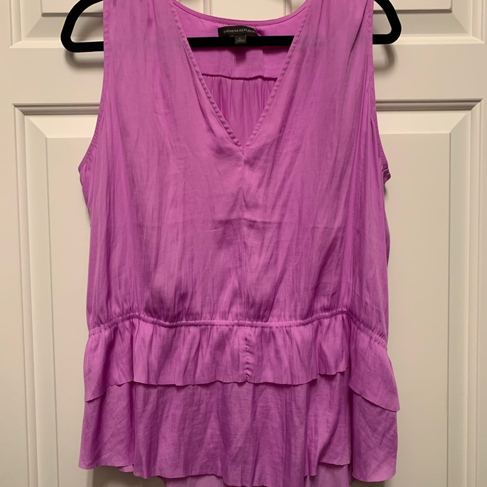 Banana Republic Lilac Silk Sleeveless Top